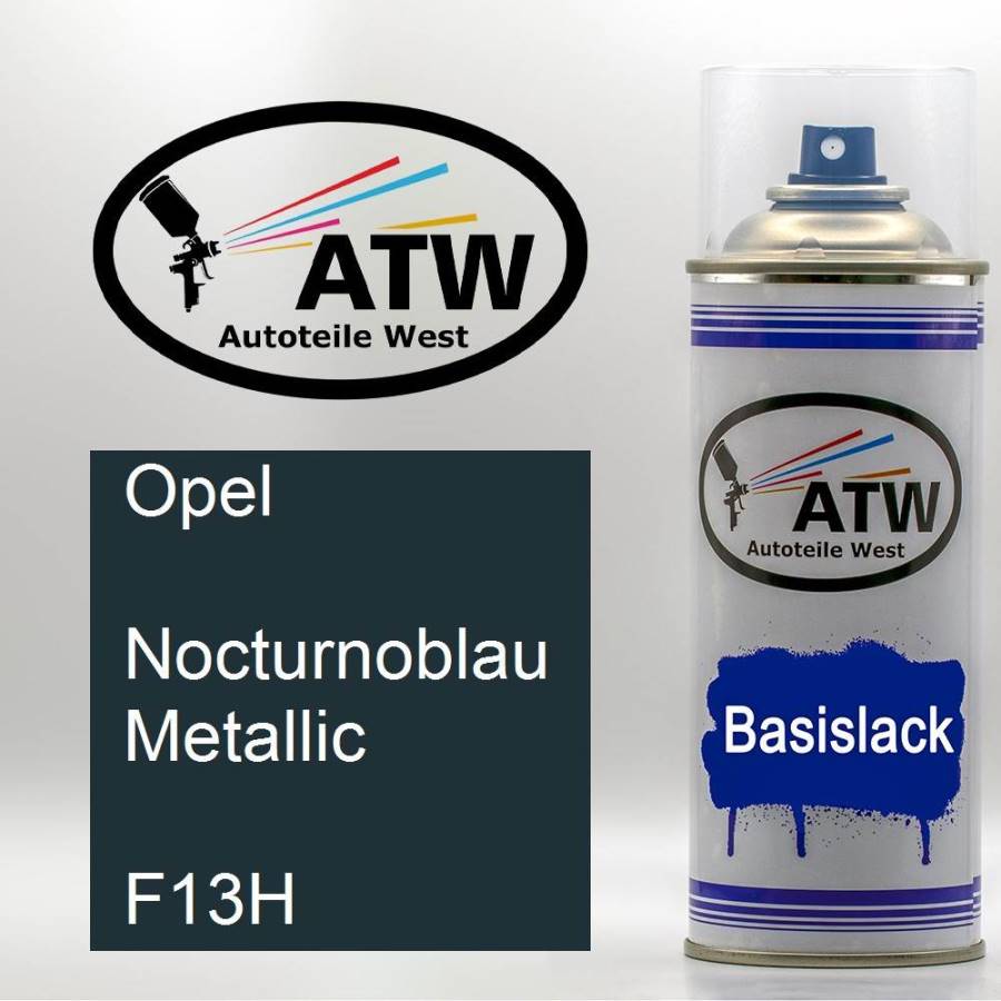Opel, Nocturnoblau Metallic, F13H: 400ml Sprühdose, von ATW Autoteile West.